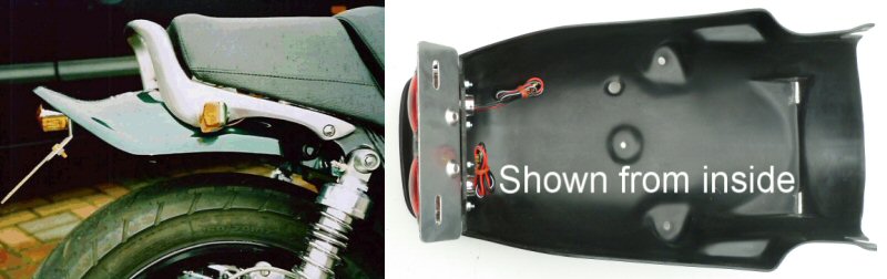 Short tail rear mudguard with twin oval lights. � (1200)